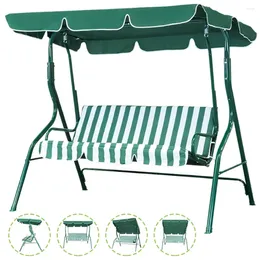 Camp Furniture 3-Sitzer Patio Outdoor Porch Swing Glider Chair mit Baldachin Grün