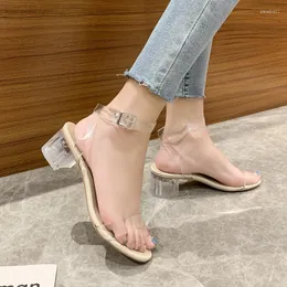 드레스 슈즈 섹시한 투명 샌들 하이힐 펌프 여자 여자 파티 힐 화려한 zapatos de mujer clear