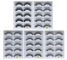 5PairSlot Mink Eyelashes 3D Mink Lashes Natural Long Mink Eyelashes 3D False Eyelashes Full Strip Eye Lashes7287304