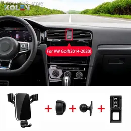 カーホルダーカー携帯電話ホルダーマウントクリップスタンドGPSナビゲーションブラケットVWゴルフ7 2014-2020 360Rotate Car Phone Holder Q231104