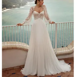 Laço boho vestidos de casamento com decote em v elegante sereia sem mangas 3d appliqued vestido de noiva lado split sexy sem costas vestido 2024