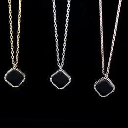 2023 New 100% 925Silver Fashion Van motifs Necklace Original Brand Logo Flower cleef Pendant Mini 4/Four Clover Necklaces 18k Gold Designer Necklace for Women Love