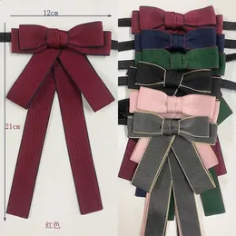 Bow Ties Bow Professional Dress Uniform Ladies Temperament Bow Blue Wine Red School Uniform Student slips Bind Girls Kids 231102