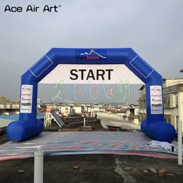 7,9 m w x 5,1 m H Regiobank Uppblåsbar reklambågbågsstart Finish Line Arch med Banner för tävlings- eller skolsportevenemang