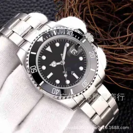 RELOJ مصمم ROLESX AAAAA ETA2836 الآلات الأوتوماتيكية الأسرة الخضراء المياه الميكانيكية المراقبة بالكامل حلقة سيراميكية الأوتوماتيكية مضيئة مكبرة