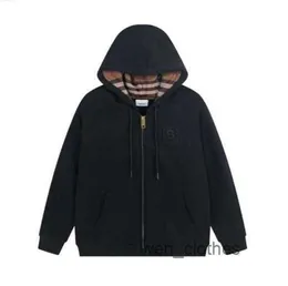 Sweater Hoodie Plaid burberies and Version burbreries Autumn Winter Lining Designer High Quality Hooded for Men Hoodies Correct YT5512