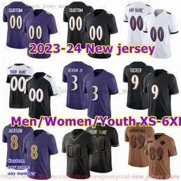 Maglia da calcio personalizzata S-6XL fai-da-te cucita 14 KyleHamilton 8 LamarJackson 27 JKDobbins 89 MarkAndrews 44 MarlonHumphrey 52 RayLewis 6 PatrickQueen Maglie