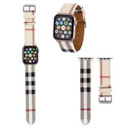 مصممي Luxurys مشاهدة حزام الشريط المناسب لحزام Applewatch Apple Watch Iwatch123456 جيل الجلود 38/40/42/44 ملم