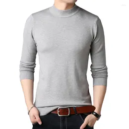 Suéteres masculinos da marca Sweater Sweater Outono Slim Casual Color Solid Color