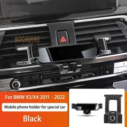 BMW X3 X4 G01 G02 F25 F26 2011-2022 360 학위 회전 GPS 특수 마운트 지원 ​​브래킷 Q231104 용 자동차 홀더 자동차 휴대폰 홀더