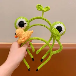 Hair Accessories Children's Woolen Yarn Knitted Hoops Little Girl's Funny 3D Cartoon Hairpins Girls' Headband Pressed