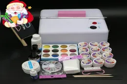 Nail Manicure Set Whole BTT123 Pro Full 36W White Cure Lamp Dryer 12 Color UV Gel Art Tools Sets Kits6962984