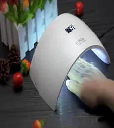 SUNUV SUN9C Plus UV LED лампа для ногтей 18 светодиодов Сушилка для ногтей для всех гелей с кнопкой 30s60s Perfect Thumb Solution 36W Pink1080869