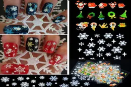 Jul 3D Nail Art Stickers Snowflakes Design 3D Nail Art Stickers Decals för nagelips Dekoration DIY DECORATIONS Fashion Nail3291327