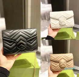 2023 Lederhalter-Geldbörsen Hangbags Luxurys Designer-Geldbörsenhandtasche Herren Damen KARTENHALTER Schwarzes Lammleder