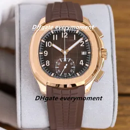 Высококачественные часы от производителя PPF 5968A 42,2 мм, автоматические механические мужские часы Cal.CH 28-520 C, механизм C, резиновый ремешок, сапфир, нержавеющая сталь, наручные часы