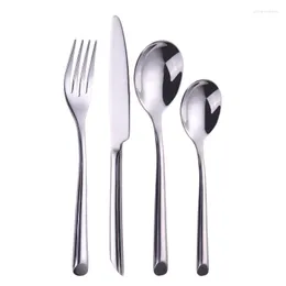 أدوات المائدة مجموعات 24 ٪/لوت الفضة المائدة المحمولة مجموعة أدوات المائدة الفولاذ المقاوم للصدأ سكين شوكة