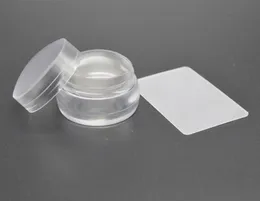 35 cm Clear Silicone Jelly Nail Stamper med Cap Chess Design Nail Art Stamper Scraper8476693