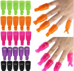 Moda 10PcsSet Plástico Nail Art Soak Off Cap Clipe UV Gel Polonês Removedor Envoltório Tool3760298