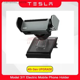 Uchwyt samochodu Tesla Model 3 Y Elektryczne uchwyt na telefon komórkowy GPS Stand Air Vent Outlet Mount Obd Wspornik 2023 2022 2021 Akcesoria samochodowe Q231104