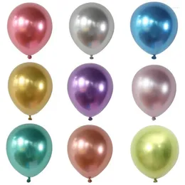 Parti Dekorasyonu 50/100 PCS Renkli Lateks Balon Metalik Bebek Duş Doğum Günü Malzemeleri Noel Düğün Dekoru