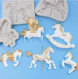 Baking Moulds Many Kinds Of Horse Shaped Sugar Silicone Mold DIY Cake Decoration Trojan Chocolate Homemade Plaster