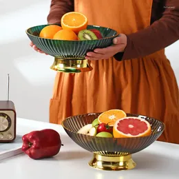 Plates Plastic Fruit Bowl 9.8 Inch Dinner Table & Tea Coffee Pedestal Tray Elegant Practical Bread Trays Dessert Display