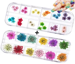 Nail Dried Flowers 3D Dry Flowers Nail Art Stickers Decoration Mini Real Natural Nail Supplies Tips Manicure Decor7849599