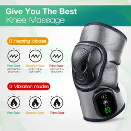 Foot Massager Electric Heat Knee Far Infrared Joint Vibrador Cortex Brace Support Back Shoulder Massage Pain Relief Massagead 231102