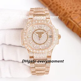 Orologio GR Factory 7021 Orologi da donna in oro argento 35,2 mm PP Diamond Full Sky Star Cal.324 Movimento Orologio da polso in acciaio inossidabile impermeabile con zaffiro 904L