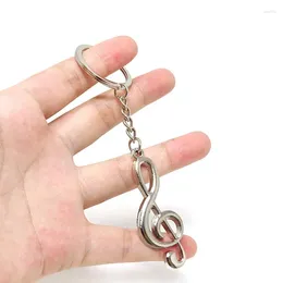 سلاسل المفاتيح 1 قطعة موسيقية ملاحظة رمز موسيقى مفتاح Keyfob Keyrings Clef Metal Keychain Gifts Decoration Decoration