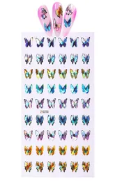 Tema della serie Summer Butterfly Adesivo per unghie 3D Trasferimento di nail art Bellissimi adesivi per decalcomanie Diapositiva Decorazione artistica colorata4945208