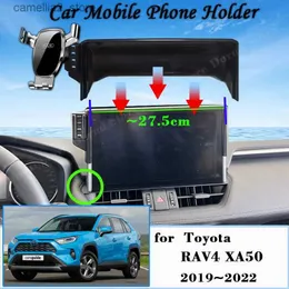 Bilhållare Bilens mobiltelefonhållare för Toyota RAV4 XA50 2019 ~ 2022 10.1 "Skärmluft Ventil Mobiltelefonfästet Auto Stand Gravity Accessories Q231104