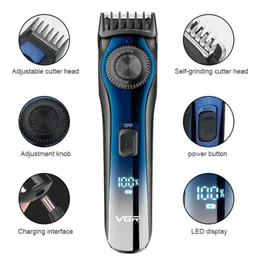 Hårtrimmer VGR080 för män skägg trimer professionell clipper elektrisk rakknivsmaskin frisyren rakapparat 231102