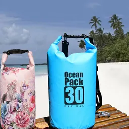 أكياس في الهواء الطلق PVC حقيبة مقاومة للماء 5L 10L 20L في الهواء الطلق حقيبة سباحة الغوص تخزين حقيبة جافة للنساء على الظهر والركض 231102