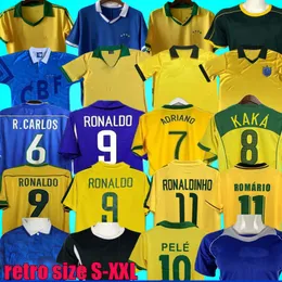 1970 1978 1998 1997 Brasil Retro Soccer Jerseys 2002 Ronaldinho Shirt Carlos Romario Ronaldo 2004 1994 Brazilië 2006 1982 Rivaldo Adriano 1985 1988 2000 1957 1950 PELE PELE