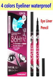 Eyeliner penna ögonfoder blyerts 36h eyeliner penna 4 färger långlastande vattentätt ögonfoder blyerts högkvalitetsmakeup dhl 8521079