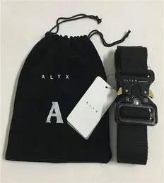 ALYX Gürtel 128 cm, modischer Sicherheitsgürtel für Herren und Damen, Rollercoaster, schwarzer Metallknopf, Segeltuch, ALYX5814767
