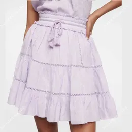 2023SS Isabel Marant Women Designer Fashion Classic Skirt New IS Cutout Splice Elastic Waist Cake Pile Skirt Women Versatile Ruffled Half Skirt Shorts Skirts