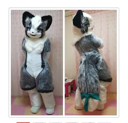 Fabryka długi futrzany wilk pies furry furry maskotka kostium Halloween świąteczny przyjęcie urodzinowe fantazyjne sukienka dorośli unisex odzież