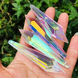 Avize kristal 80mm 20pcs ab renk buz sarkıtları damlacık boncuklar prizma kolye günler chritsmas ağacı düğün ışık parçası prizma