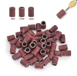 100 pezzi set di fascette per tappi abrasivi per trapano per macchina per manicure elettrica 18012080 Set di strumenti per pedicure con punte per macinazione di punte per trapano per unghie 16761915