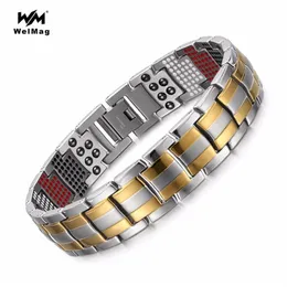 Welmag moda jóias cura abeto pulseiras magnéticas titânio bio energia pulseira para homens pressão arterial acessório pulseira mx19251e