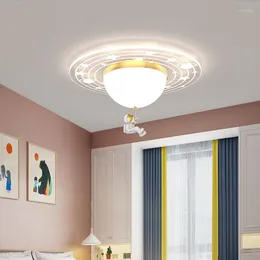 Taklampor Belysning LED -lampan för barns rum fixtur inomhus sovrum dekoration lyster ljuskrona astronaut heminredning