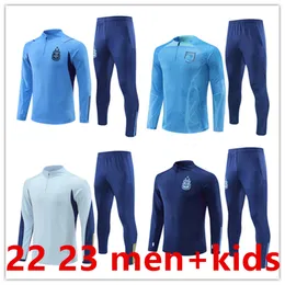 22 23 Dorosły dressit Englands Zestaw do treningu piłki nożnej Half Zip Outdoor Jogging koszulka Argentyna 2023 Mężczyźni i dzieci National Football Football KIT