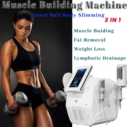 Portable Muscle Building Machine Inner Roll Handles Body Slimming 2 In 1 Abdomen Face Massage Pain Relief