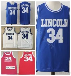 リンカーン・モイヴ34イエス・シャトルワース・ジャージー・メンズ・バスケットボール・ウコン・コネチカット・ハスキー・ジャージー・ビッグ・ステート・彼はゲーム・ブルー・レッド・ホワイトを得た