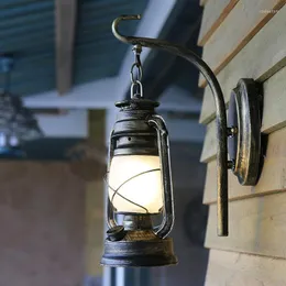 Duvar lambaları Modern Kristal Vintage Cam Sconces LED Işık Dış Çamaşır Odası Dekor Yurt Mounta
