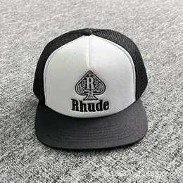 Rhude Ball Caps Tide Brand American Truck Hat Men's and Sytile Same Smory Style Flat Brim Baseball Cap Autumn and Winter 505