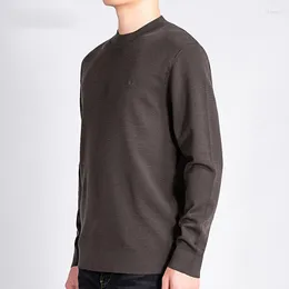 Mäns tröjor 897504629 Herrstickad tröja Vintermode Cashmere Casual värme Preservation Kvalitet Lös Pullover